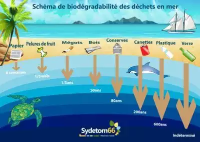 Biodégradabilité des déchets en mer