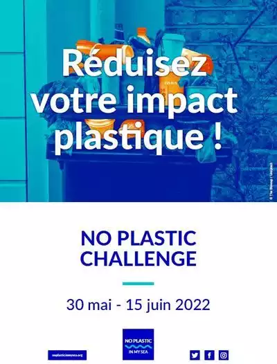 Affiche No Plastique Challenge 2022