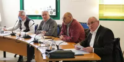 De gauche à droite : Philippe DONNADIEU, Directeur Général Adjoint, Raymond PLA, Vice-Président, Bruno VALIENTE, Président, Pierre TAURINYA, Vice-Président.