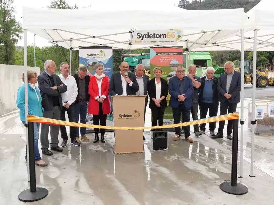 INAUGURATION DE L’AIRE DE DECHETS VEGETAUX  DU SYDETOM66 A ARLES-SUR-TECH