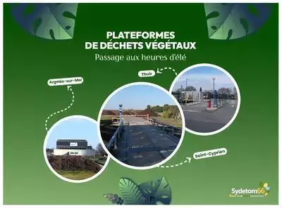 Plateformes de déchets végétaux du Sydetom66 changent d'horaires